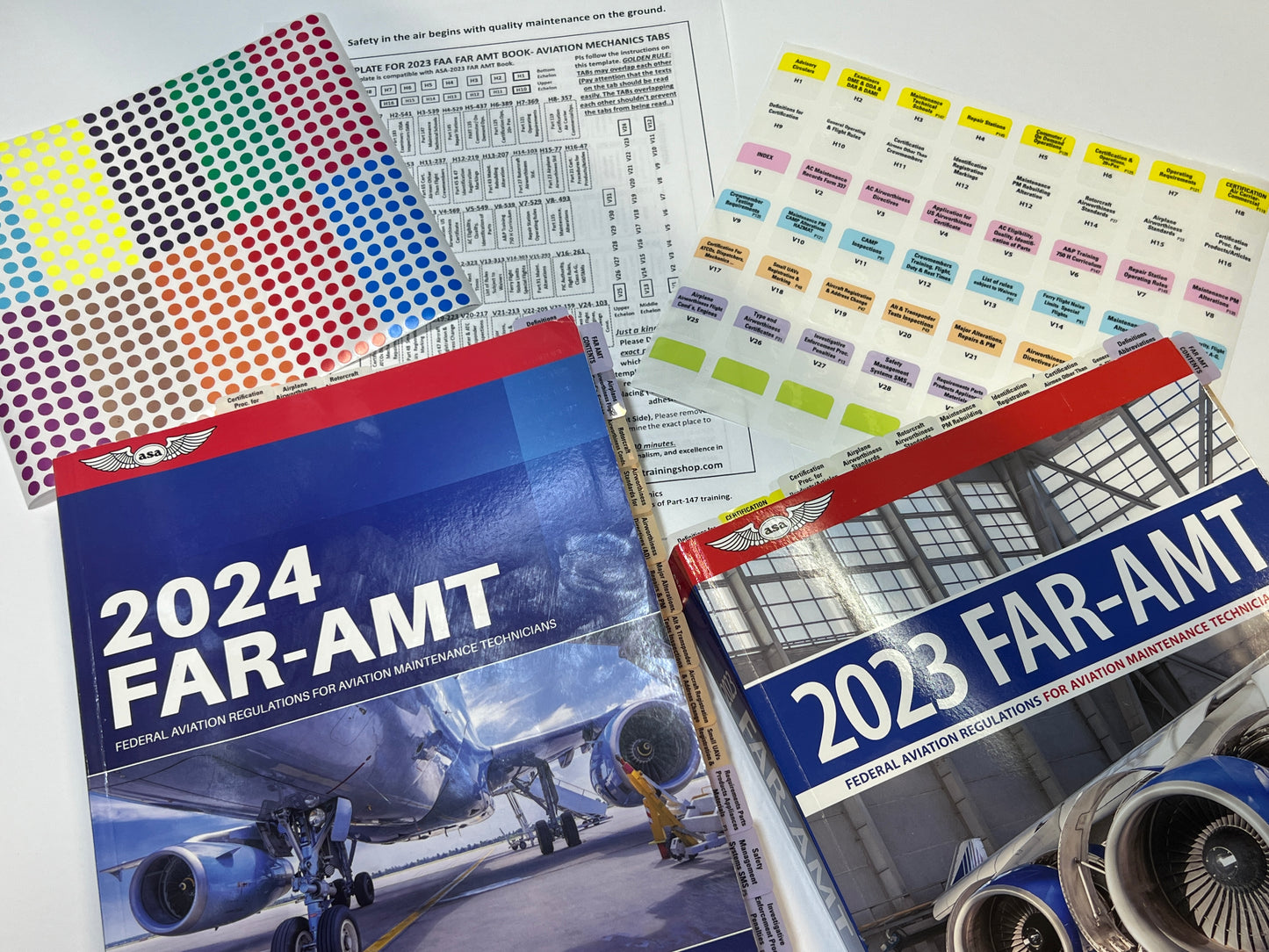 2024 ASA FAR AMT Book TABs For Aviation Mechanics (Not Including Book) + Complimentary Gifts.